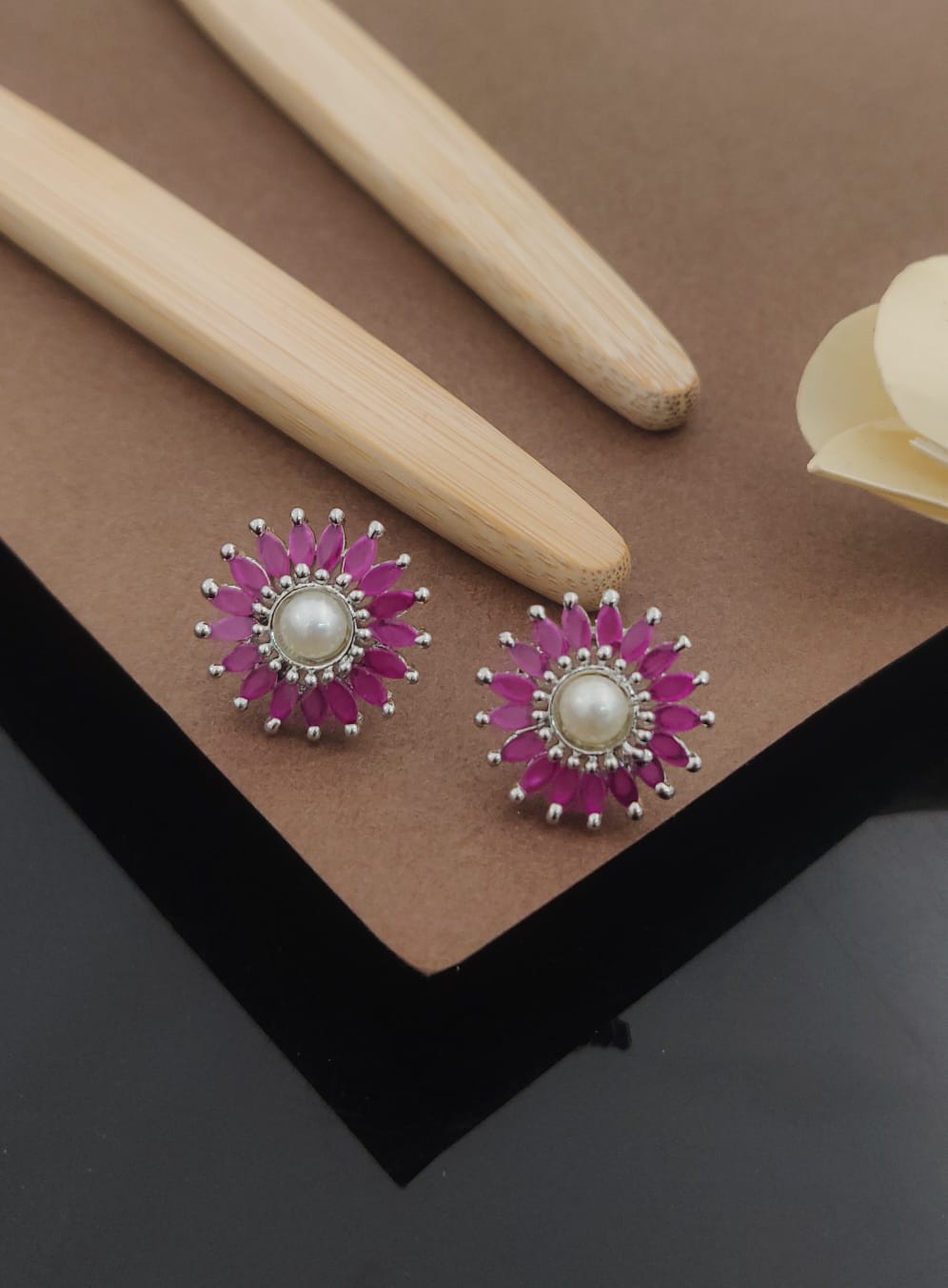 Exquisite Pearls KADEE jewel Women's Earrings with Silver plated brass - Kadee Jewels