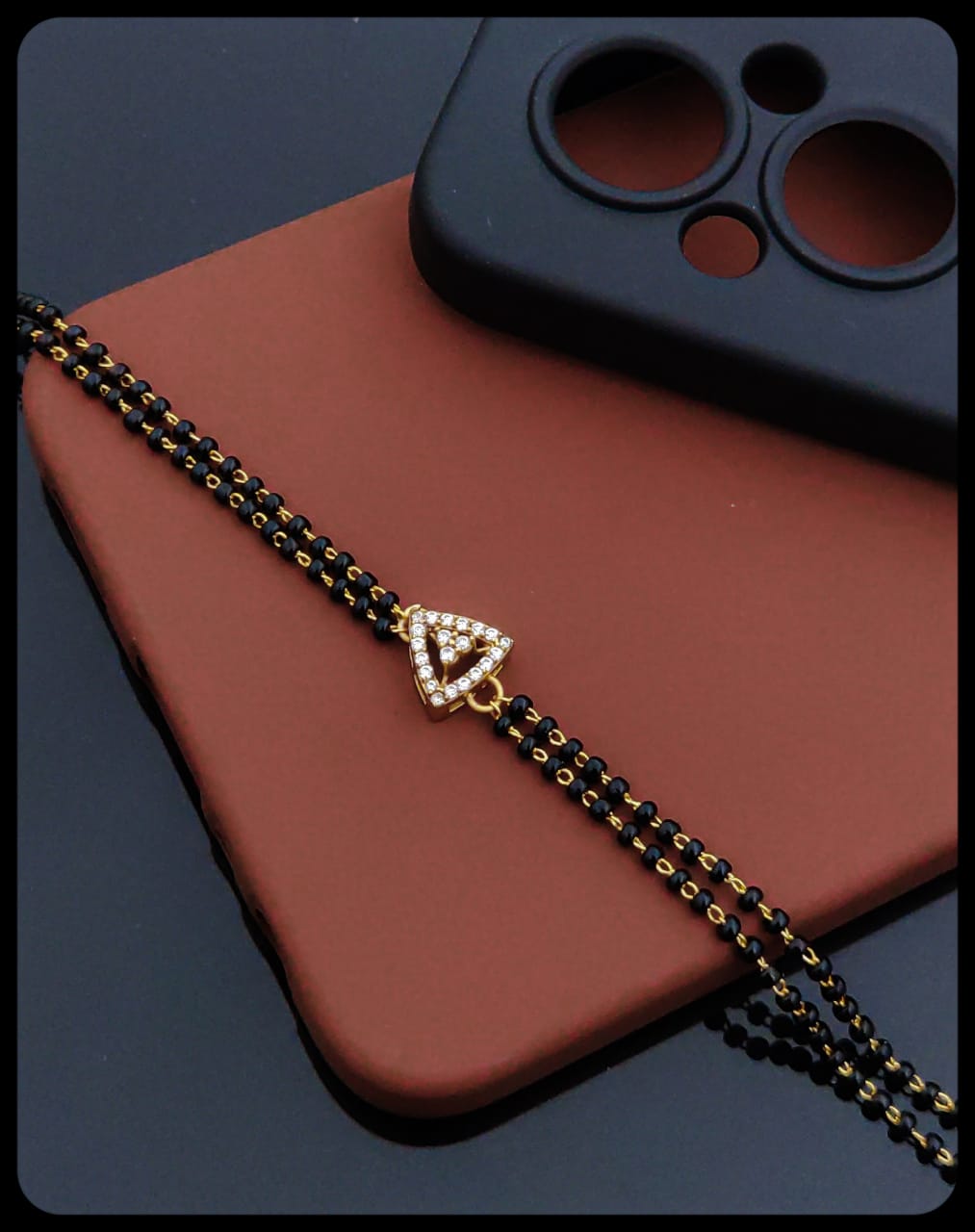 Crystal Women's Mangalsutra Bracelets with Gold Plated Brass - Kadee Jewels