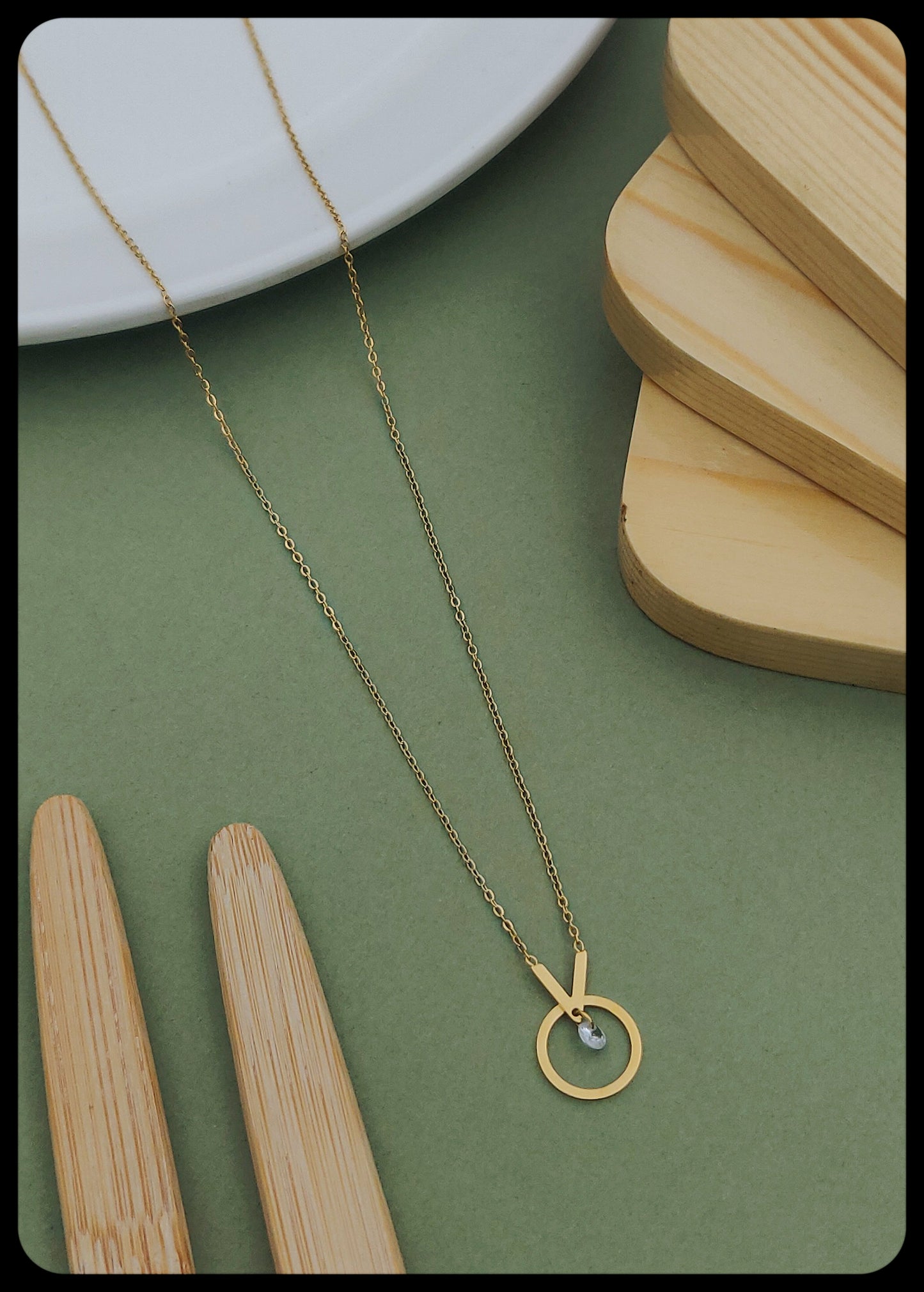 Classy Choker Gold-Plated American Diamond Mangal sutra - Kadee Jewels