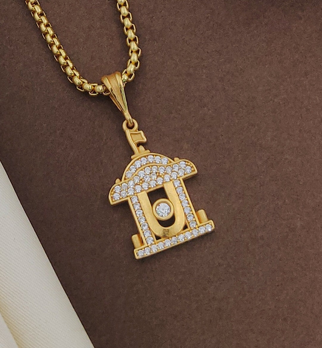 Kadee Jewel God Temple Gold Men Pendant With Gold Chain - Kadee Jewels