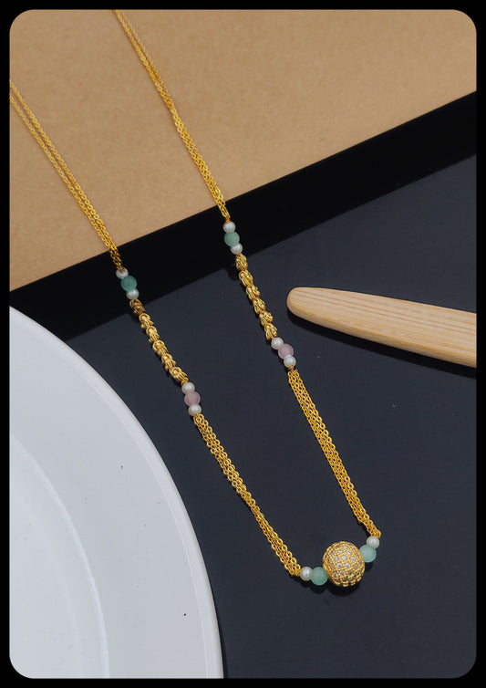 Diamonds & Dreams Women's Necklace with Gold Plated brass - Kadee Jewels