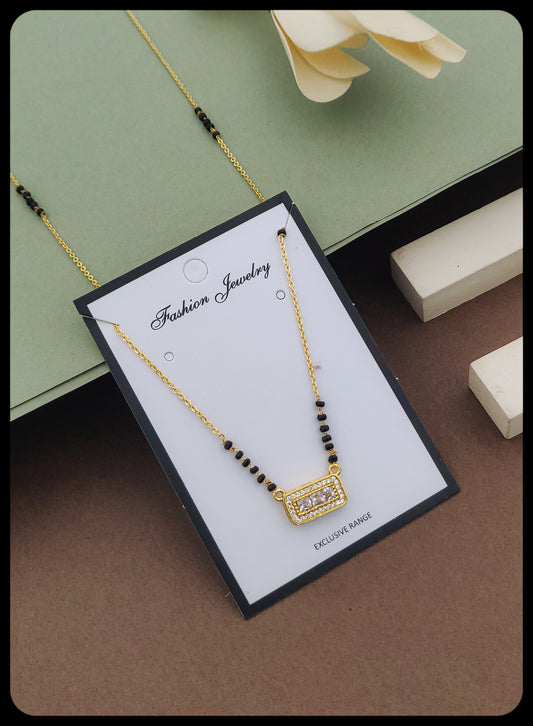 Incrediable Gold-Plated American Diamond Mangal sutra - Kadee Jewels