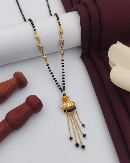 Dreamy Designs Bridal Gold-Plated American Diamond Mangal sutra - Kadee Jewels