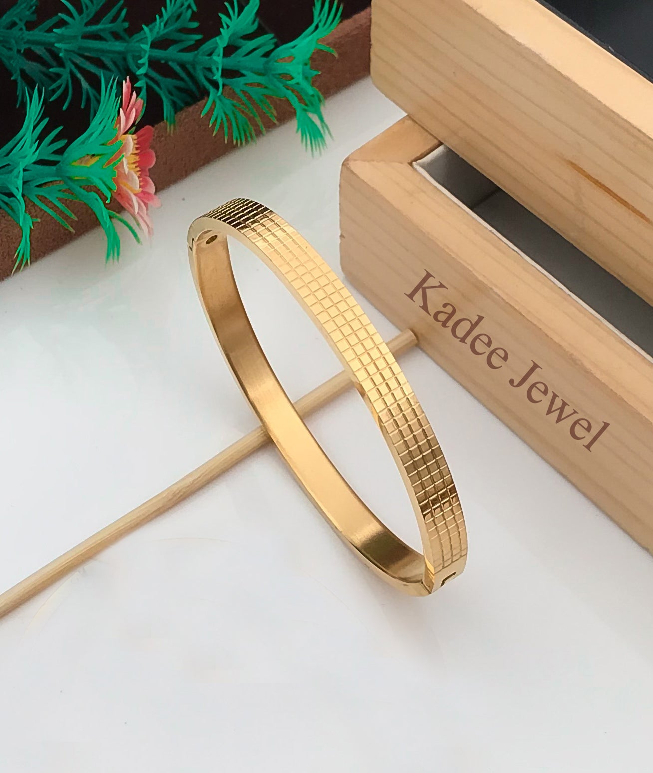 Fabulous Stylish Men's Gold Kada Bracelet - Kadee Jewels