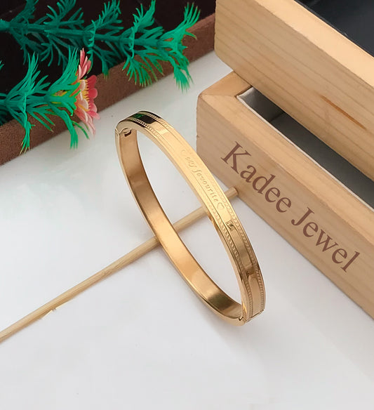 My Favorite Design Men's Gold Kada Bracelet - Kadee Jewels