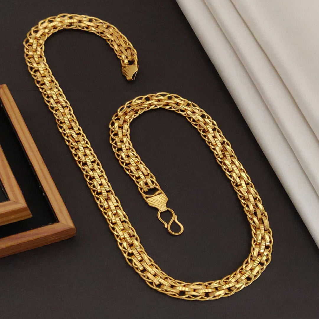 24 inches snack design chain gold plated necklace chain for men - Kadee Jewels