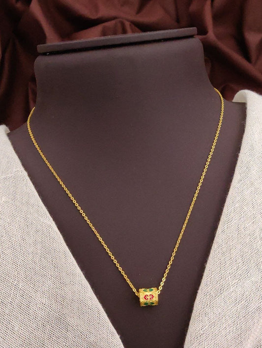 KADEE Jewel Women's Orchid Glow Necklace with Gold Plated brass