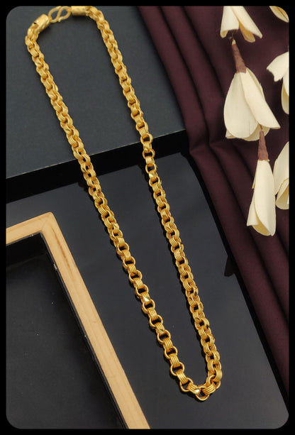 24 inches Hiphop gorgeous link chain gold plated necklace chain for men - Kadee Jewels