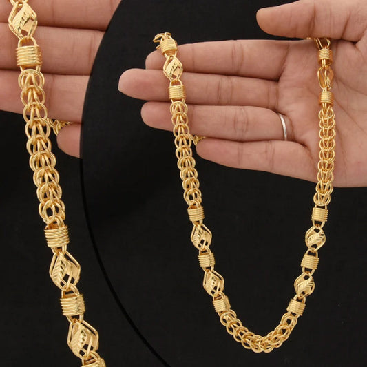 24 inches heavy morden design chain gold plated necklace chain for men - Kadee Jewels