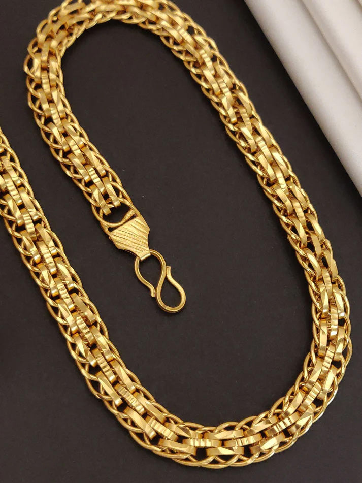 24 inches snack design chain gold plated necklace chain for men - Kadee Jewels