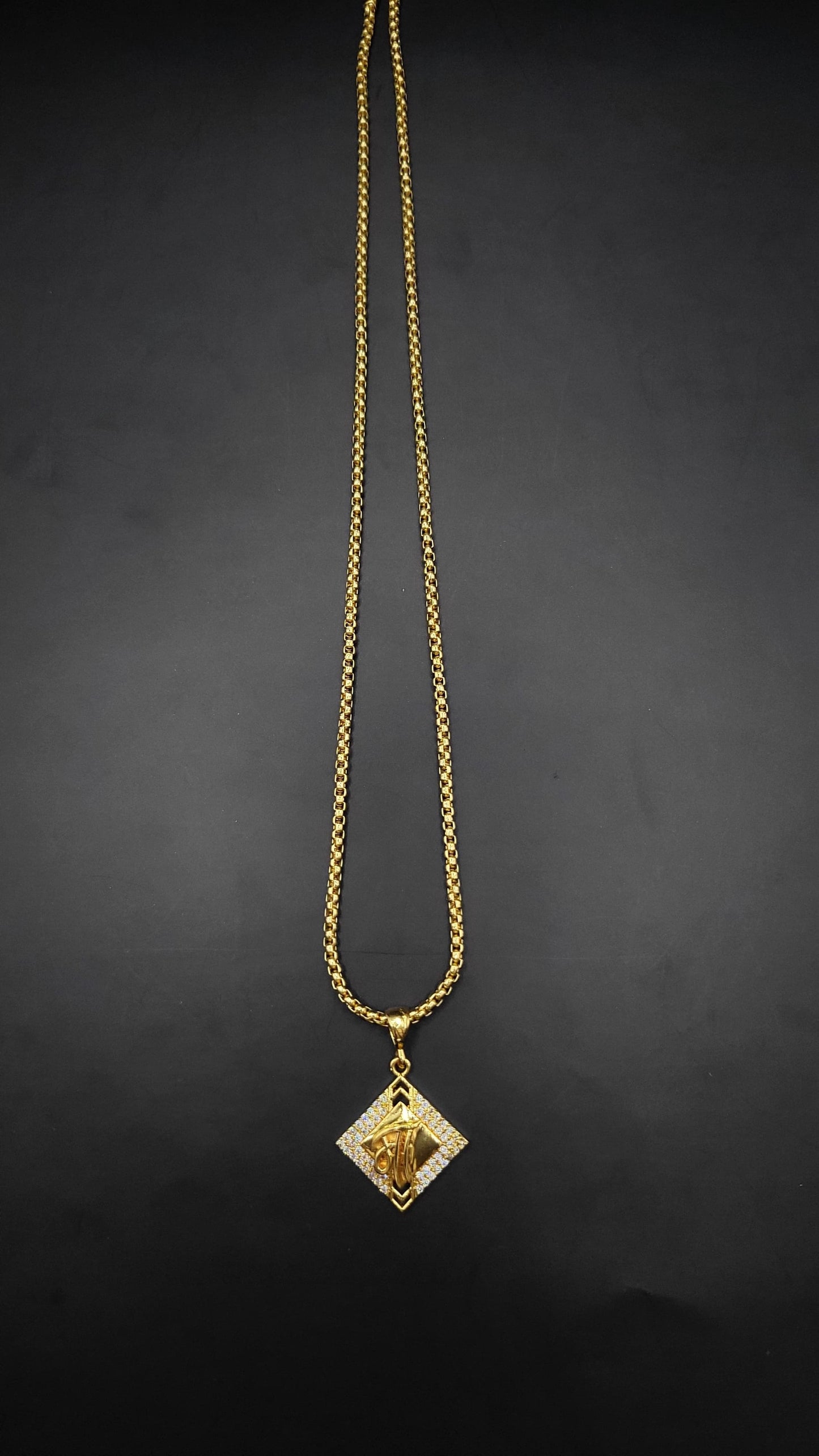 Kadee Jewel Maa Pendant design Gold Plated with diamond Men Pendant With Chain - Kadee Jewels