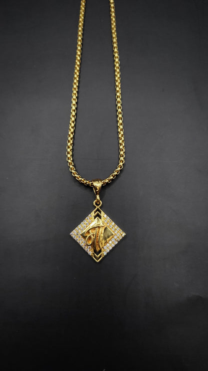 Kadee Jewel Maa Pendant design Gold Plated with diamond Men Pendant With Chain - Kadee Jewels