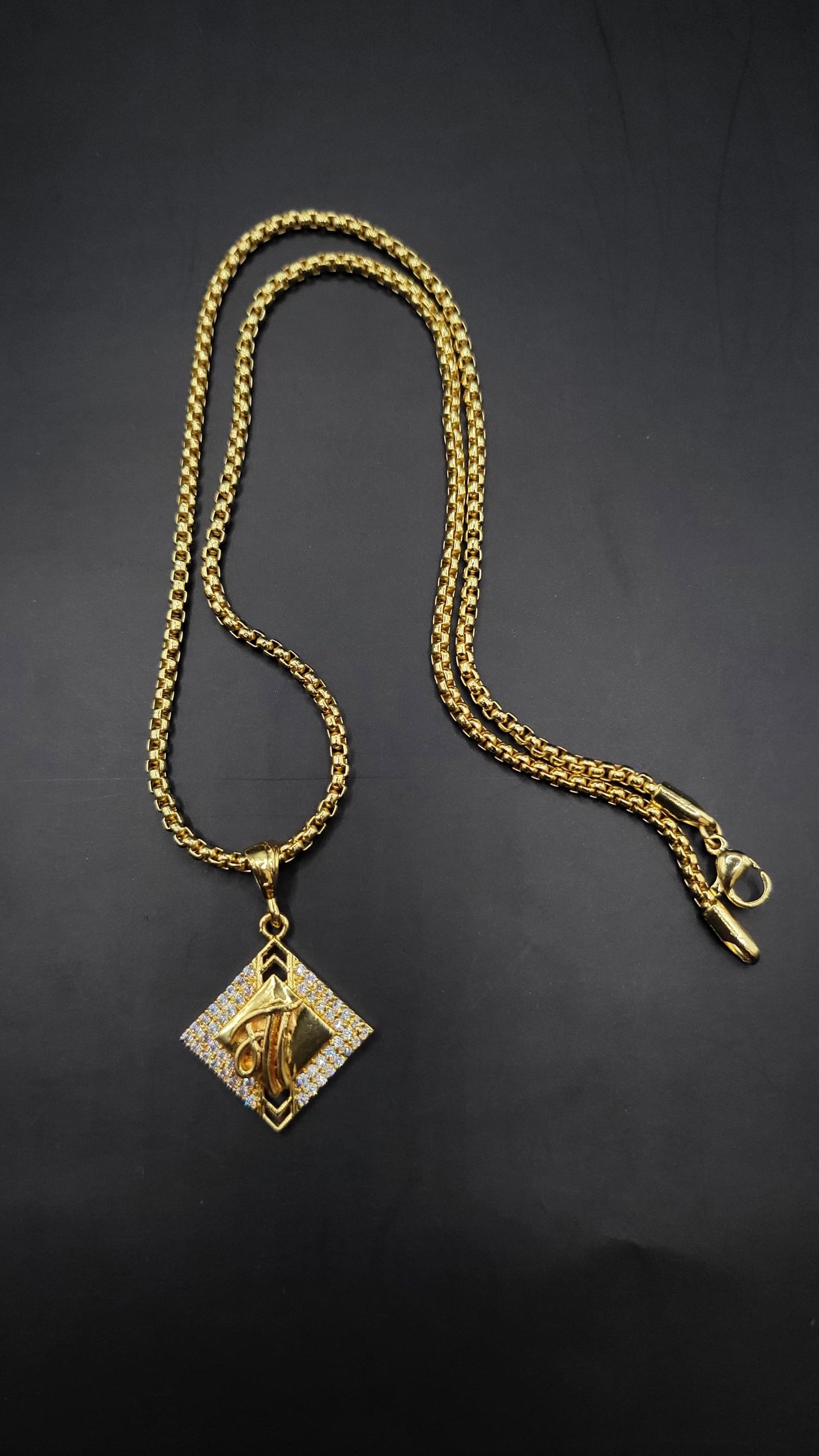 Kadee Jewel Maa Pendant design Gold Plated with diamond Men Pendant With Chain - Kadee Jewels