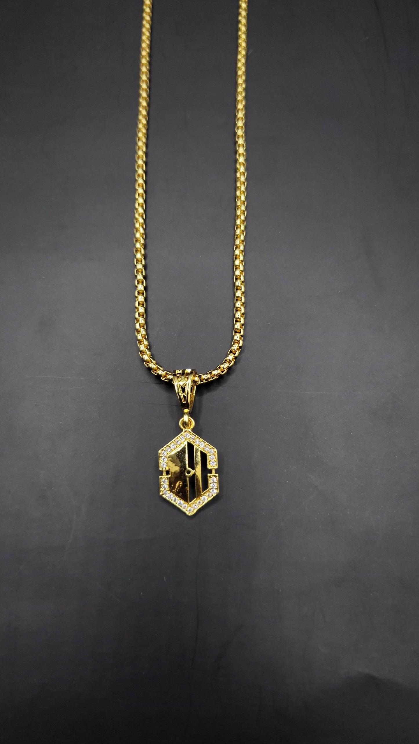 Kadee Jewel Blazecore Pendant design Gold Plated with diamond Men Pendant With Chain - Kadee Jewels