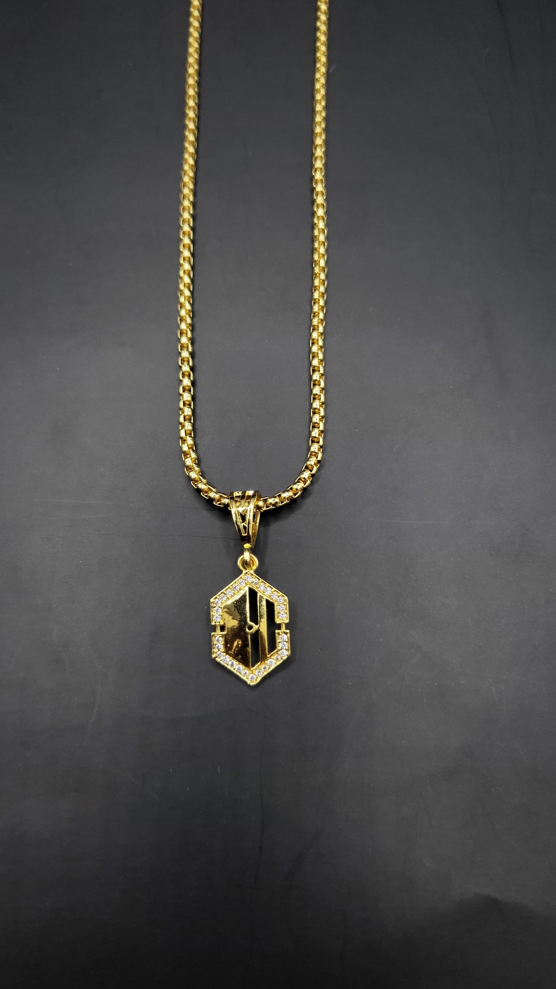 Kadee Jewel Blazecore Pendant design Gold Plated with diamond Men Pendant With Chain - Kadee Jewels