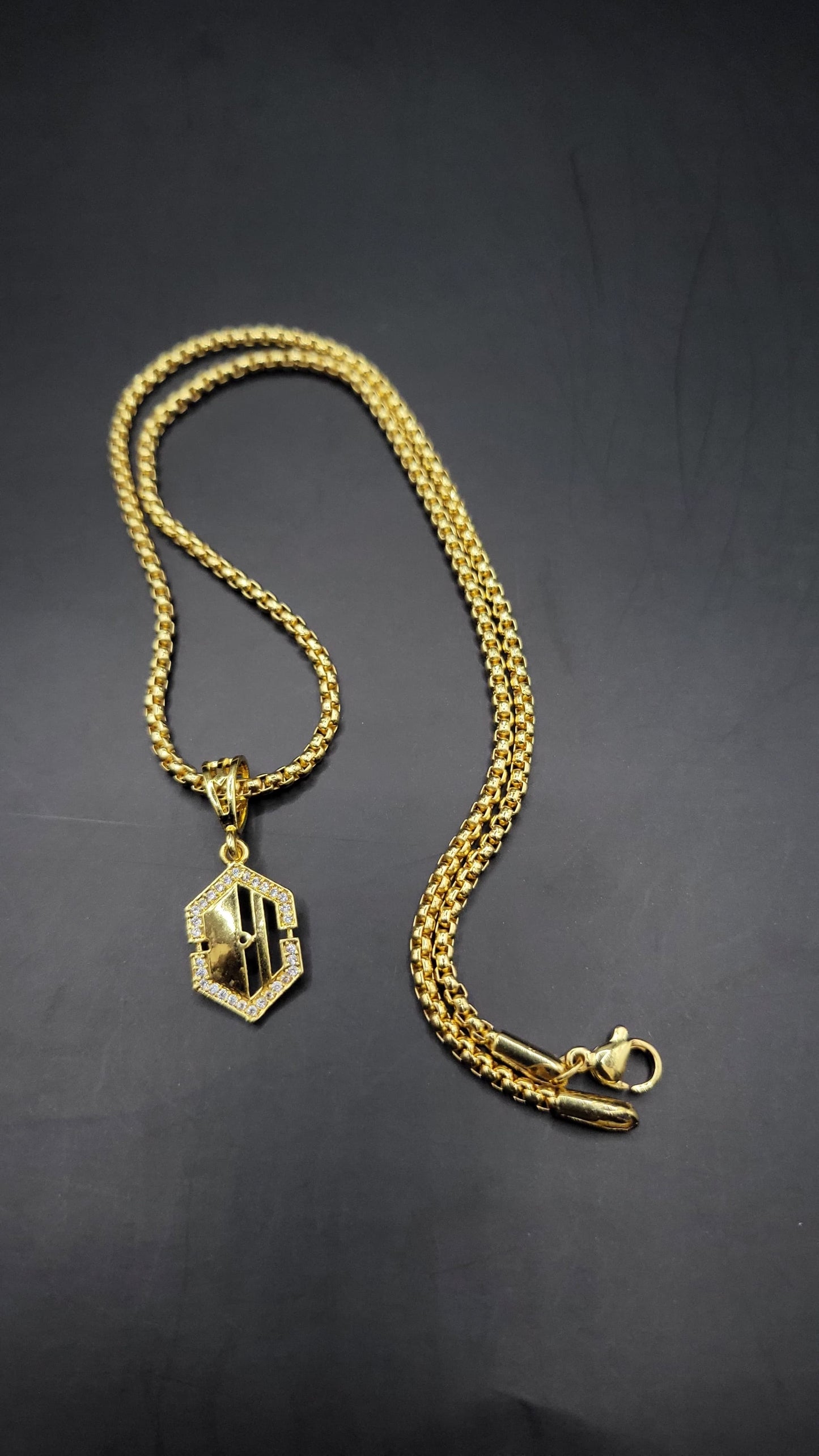 Kadee Jewel Blazecore Pendant design Gold Plated with diamond Men Pendant With Chain - Kadee Jewels