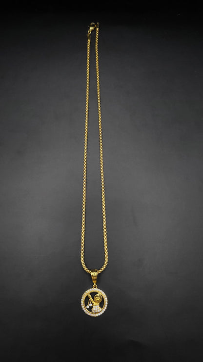 Kadee Jewel Murlidhar Magic Pendant design Gold Plated with diamond Men Pendant With Chain - Kadee Jewels