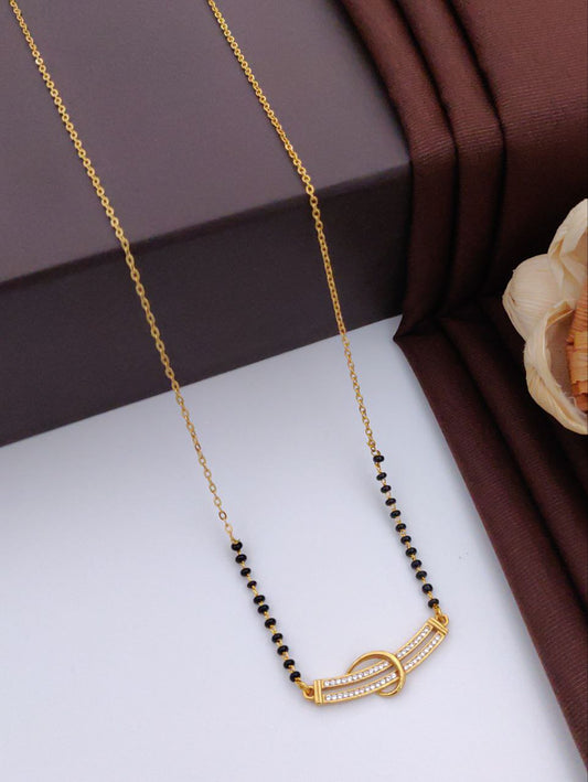 Classic Bond Gold-Plated American Diamond Mangal sutra