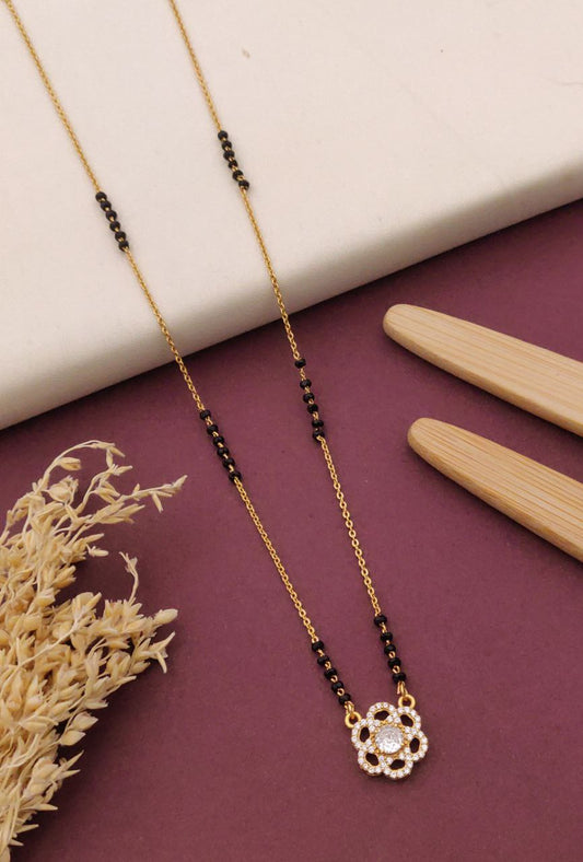 Kadee Jewel Endless Blessing Gold-Plated American Diamond Mangal sutra