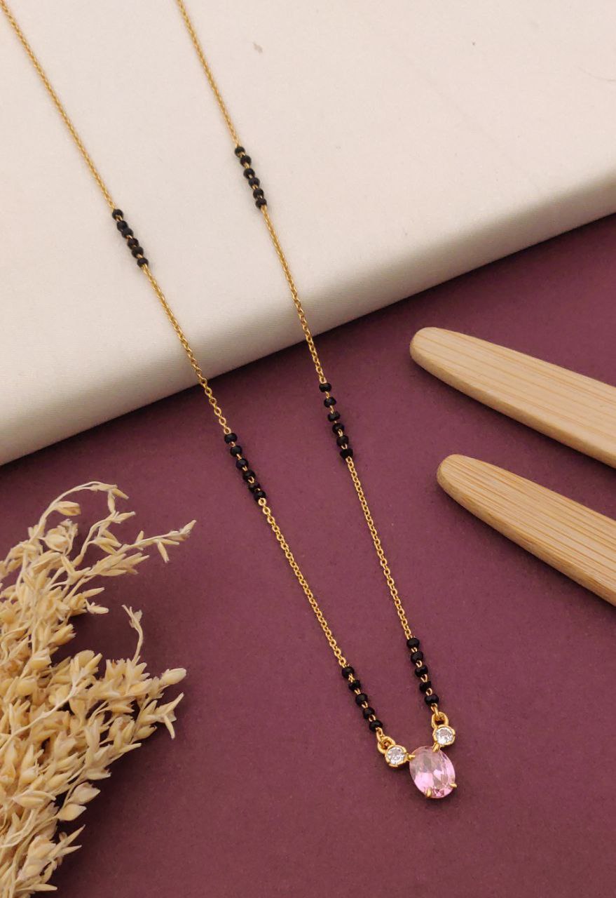 Kadee Jewel Enchanted Knot Gold-Plated American Diamond Mangal sutra
