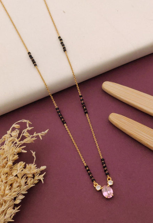 Kadee Jewel Enchanted Knot Gold-Plated American Diamond Mangal sutra