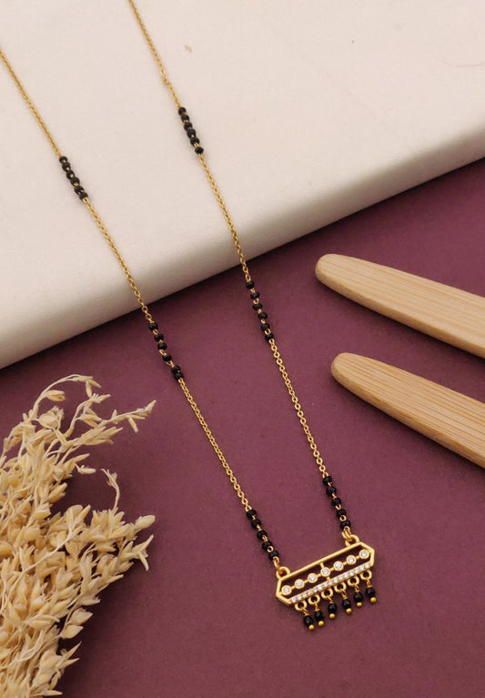 Kadee Jewel Celestial Bond Gold-Plated American Diamond Mangal sutra