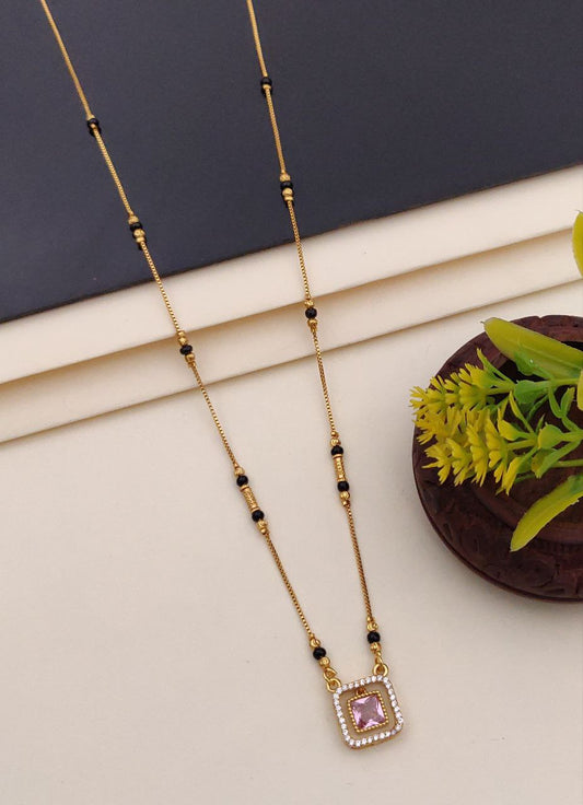 Kadee Jewel Golden Bloom Gold-Plated American Diamond Mangal sutra