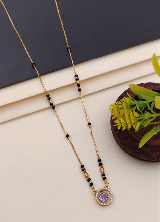 Kadee Jewel Blissful Charm Gold-Plated American Diamond Mangal sutra
