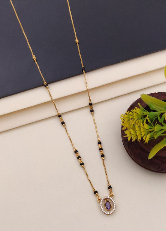 Kadee Jewel Royal Bondage Gold-Plated American Diamond Mangal sutra