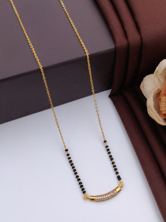 Everyday Elegance Gold-Plated American Diamond Mangal sutra