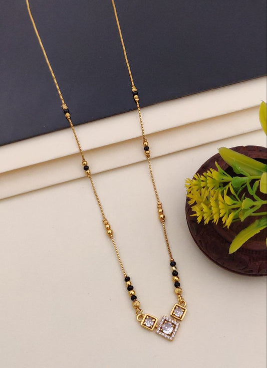 Kadee Jewel Glorious Knot Gold-Plated American Diamond Mangal sutra