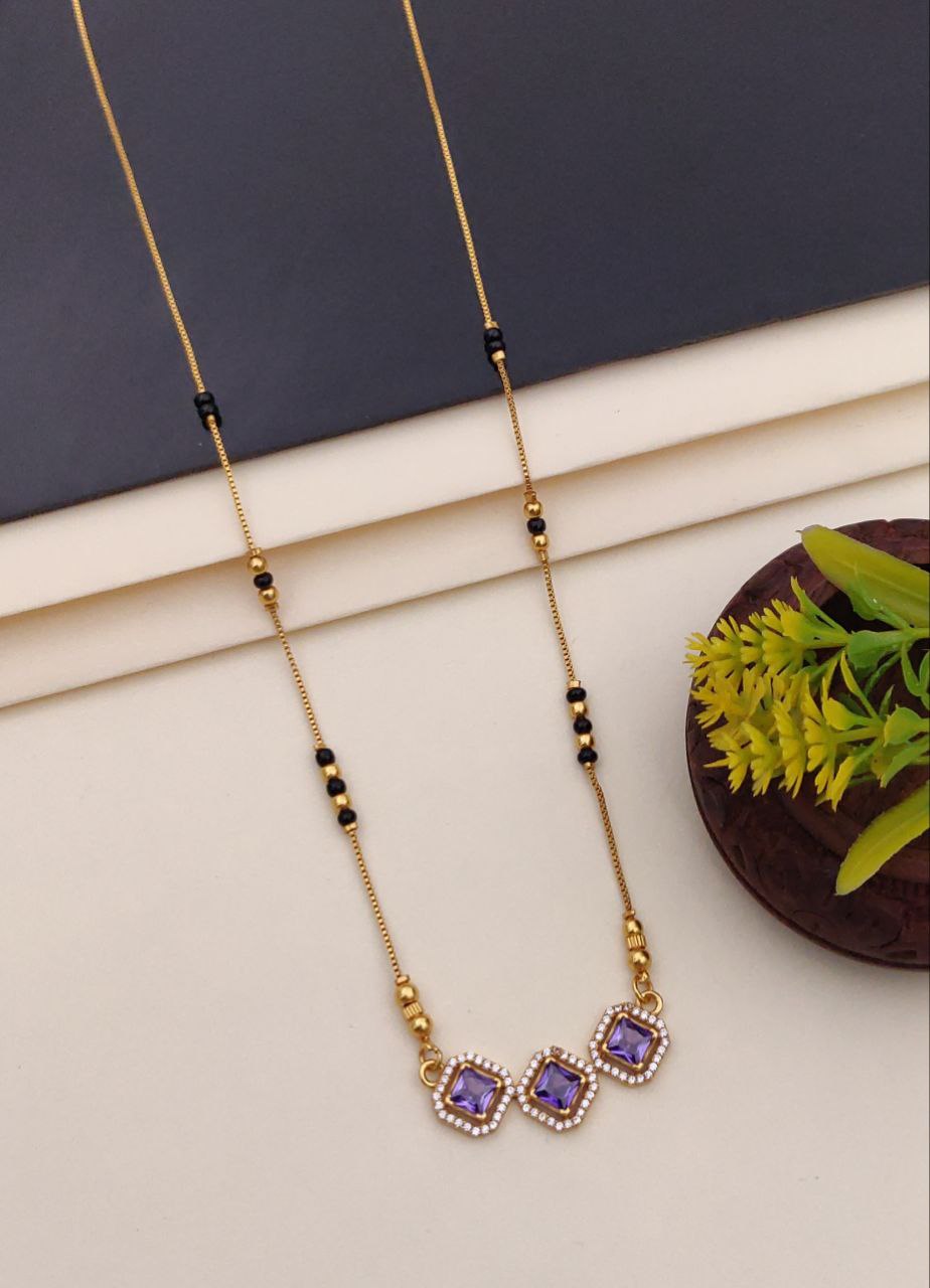 Kadee Jewel Bliss Knot Gold-Plated American Diamond Mangal sutra