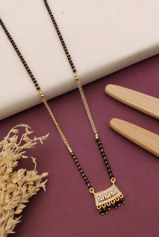 Kadee Jewel Sacred Spark Gold-Plated American Diamond Mangal sutra