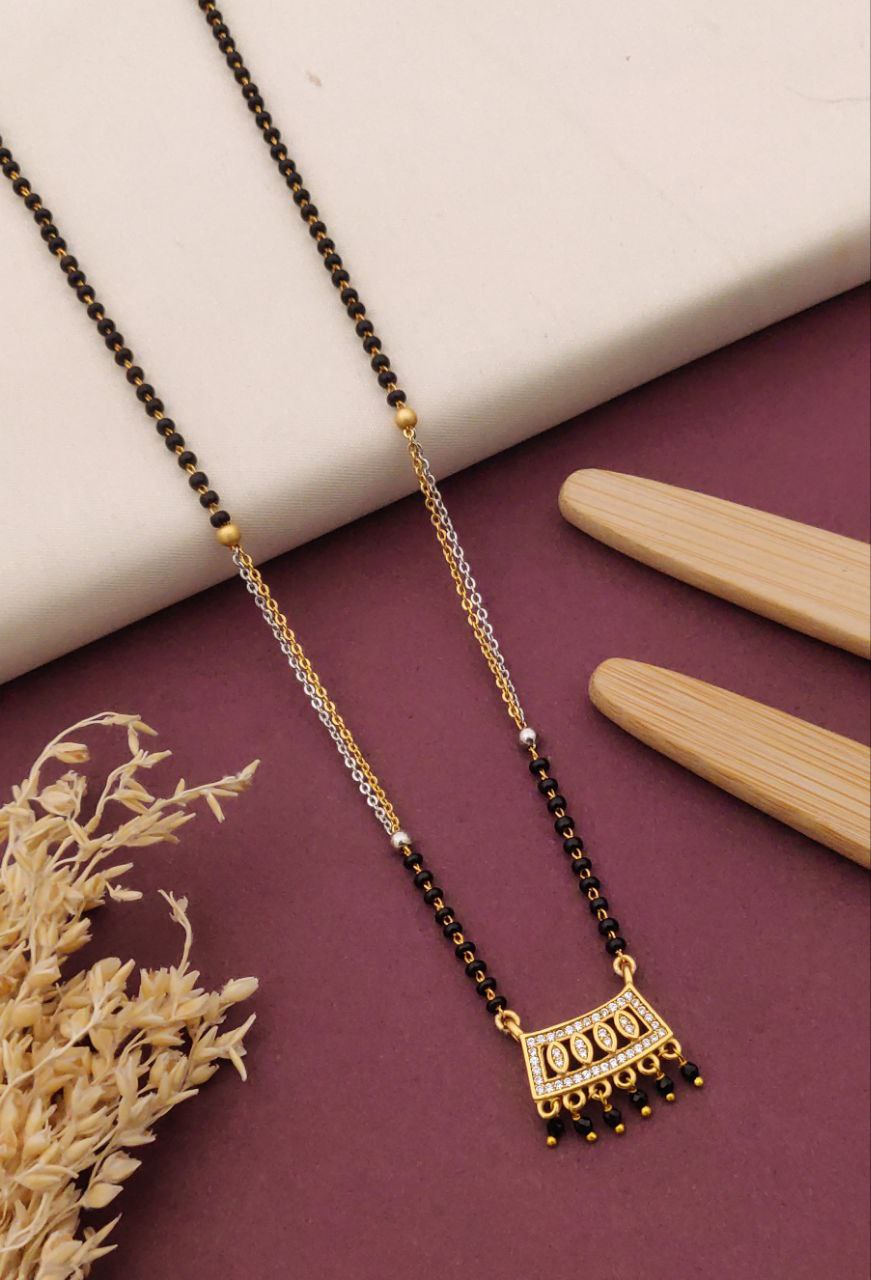 Kadee Jewel Infinity Strings Gold-Plated American Diamond Mangal sutra