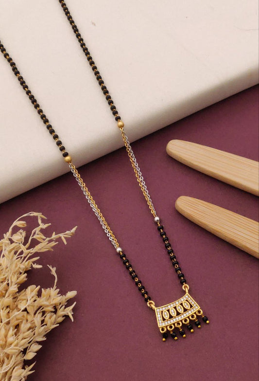 Kadee Jewel Infinity Strings Gold-Plated American Diamond Mangal sutra