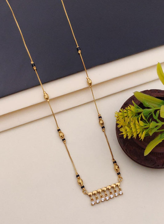Kadee Jewel Heavenly Glow Gold-Plated American Diamond Mangal sutra
