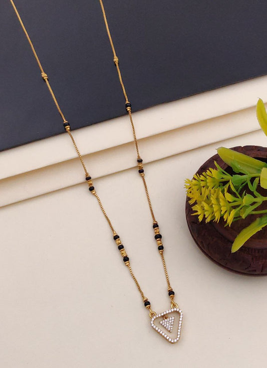 Kadee Jewel Divine Blossom Gold-Plated American Diamond Mangal sutra