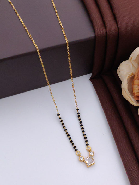 Golden Aura Gold-Plated American Diamond Mangal sutra