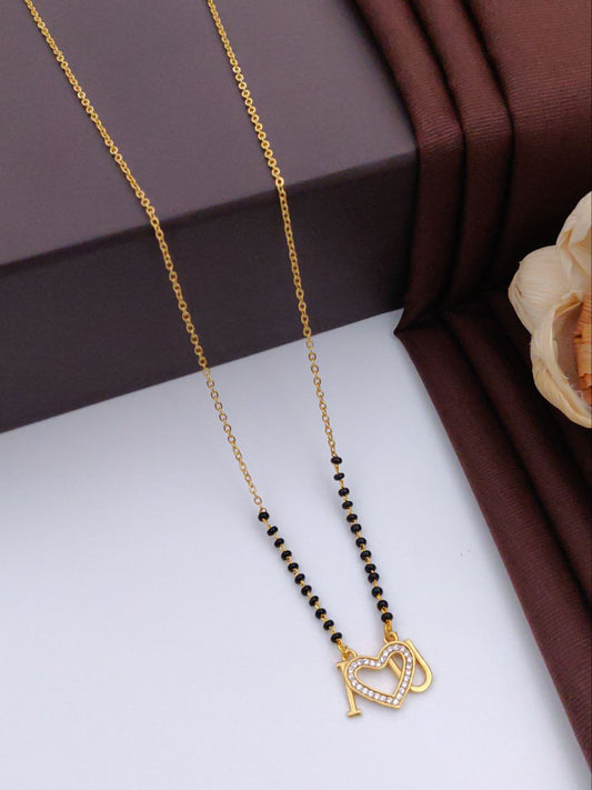 Endless Love Gold-Plated American Diamond Mangal sutra