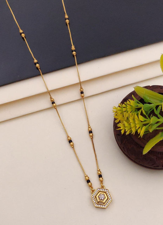 Kadee Jewel Diamond Vows Gold-Plated American Diamond Mangal sutra