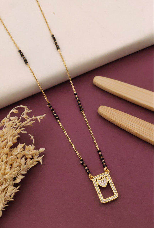 Kadee Jewel Timeless Flame Gold-Plated American Diamond Mangal sutra