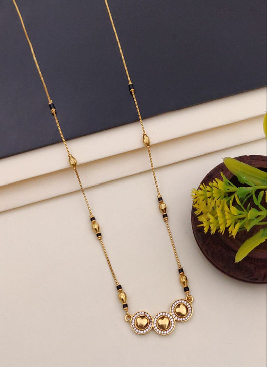Kadee Jewel Blessing Knot Gold-Plated American Diamond Mangal sutra