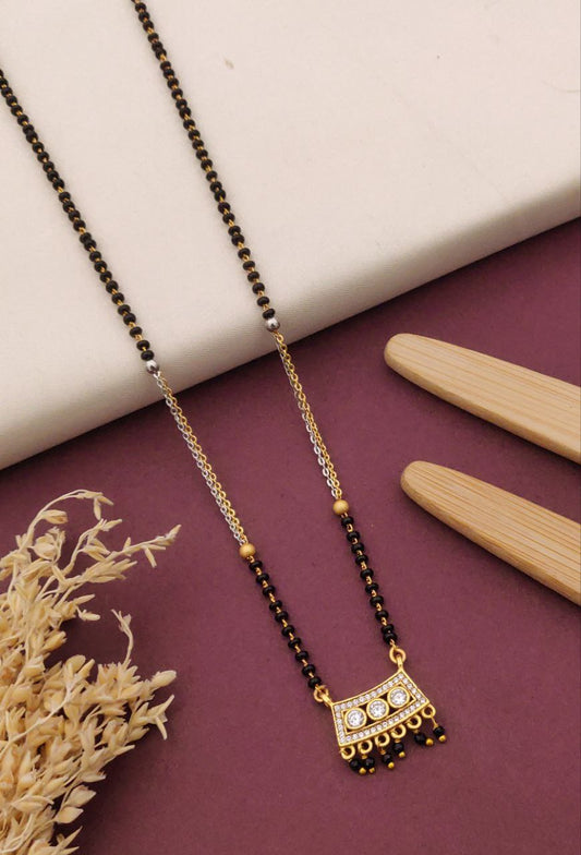 Kadee Jewel Golden Promise Gold-Plated American Diamond Mangal sutra