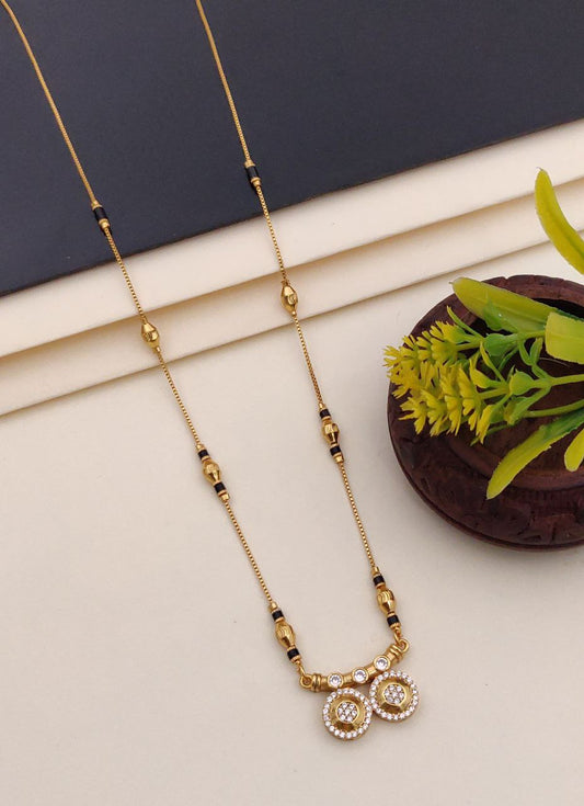 Kadee Jewel True Embrace Gold-Plated American Diamond Mangal sutra