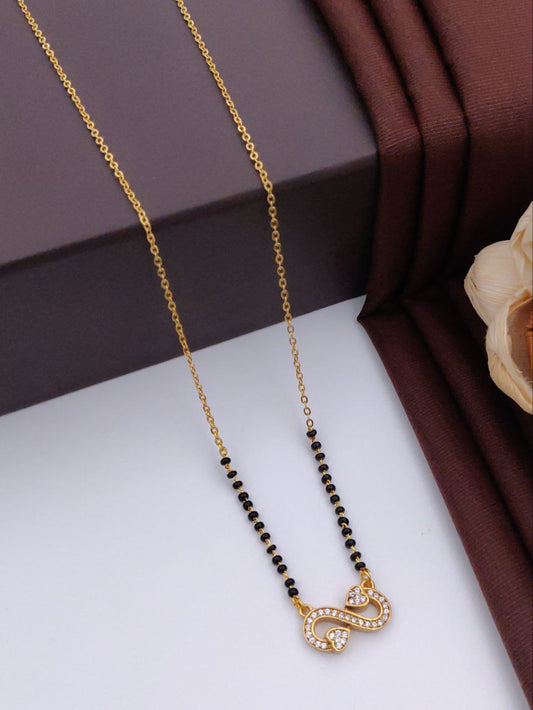 Eternal Glow Gold-Plated American Diamond Mangal sutra