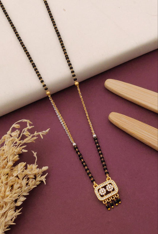 Kadee Jewel Blissful Bond Gold-Plated American Diamond Mangal sutra