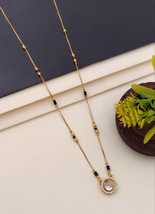 Kadee Jewel Classic Blessing Gold-Plated American Diamond Mangal sutra