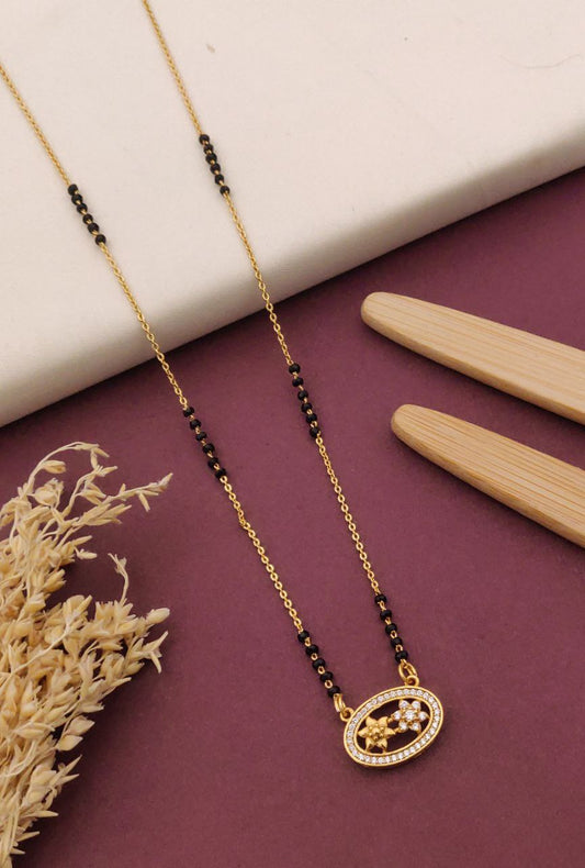 Kadee Jewel Shimmering Bond Gold-Plated American Diamond Mangal sutra
