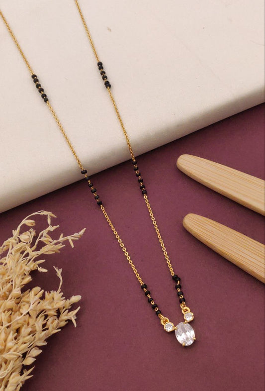 Kadee Jewel Sacred Bliss Gold-Plated American Diamond Mangal sutra