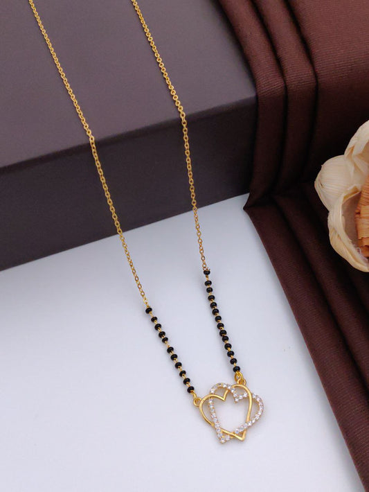 Divine Knot Gold-Plated American Diamond Mangal sutra